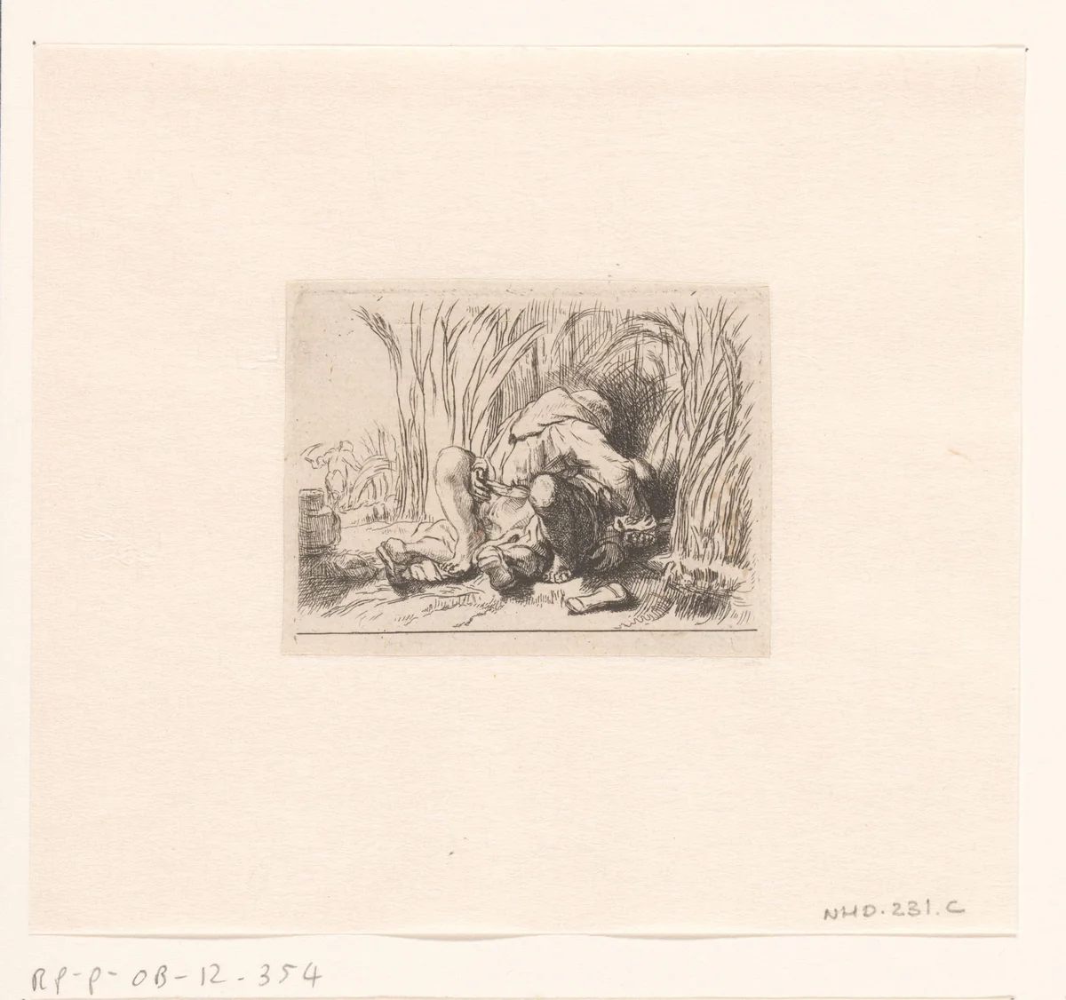 The monk in the cornfield by Dominique Vivant Denon, print, 1819