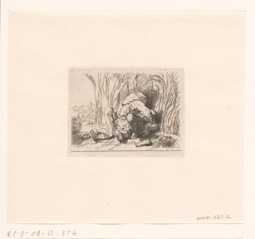 The monk in the cornfield by Dominique Vivant Denon, print, 1819