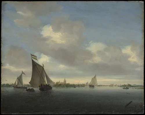 Marine by Salomon van Ruysdael, painting, 1650