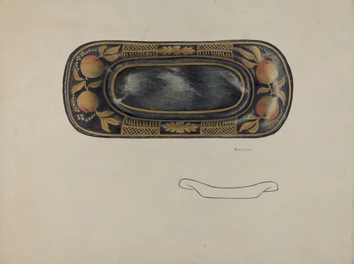 Toleware Tray by Betty Jacob, index of american design, 1940