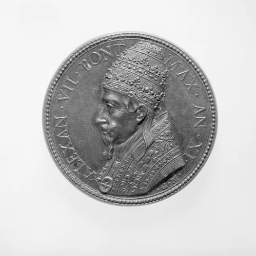 Alexander VII (Pope, 1655–67) by Gasparo Morone, metalwork, 1665