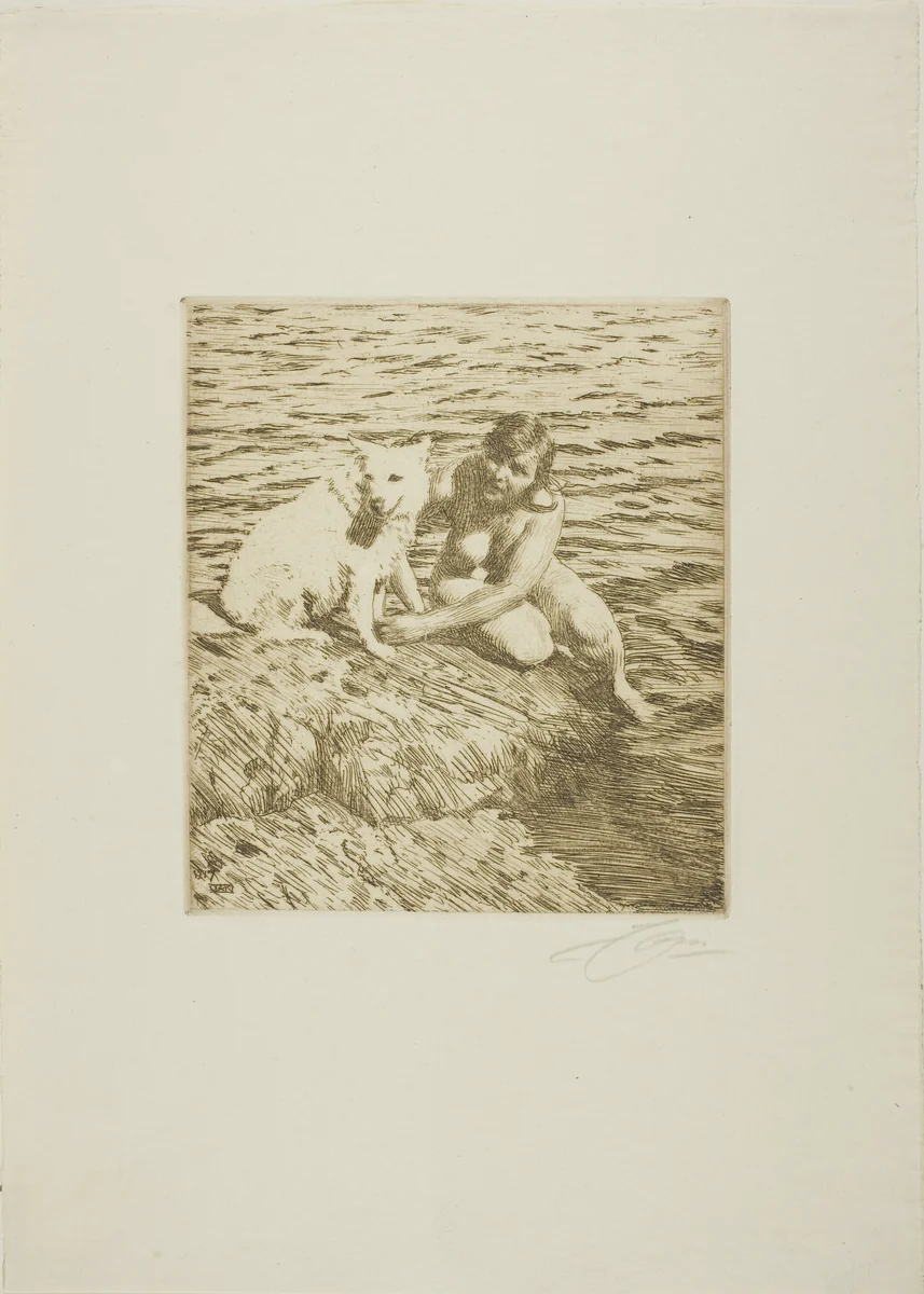 Sappo by Anders Zorn, print, 1917