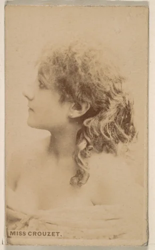 Miss Crouzet, from the Actresses series (N246), Type 1, issued by Kinney Brothers to promote Sporting Extra Cigarettes by Kinney Brothers Tobacco Company, photograph, 1888-1892