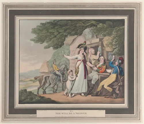 No. 1: She Will Be A Soldier by Heinrich Joseph Schütz, print, 1798