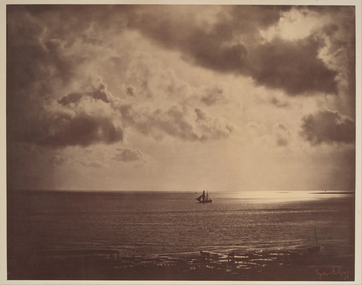 Brig on the Water by Gustave Le Gray, photograph, 1856