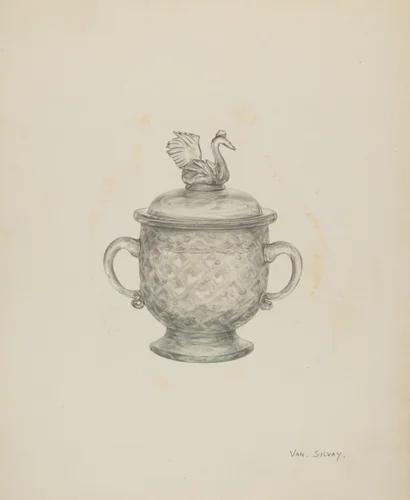Sugar Bowl by Van Silvay, index of american design, 1941