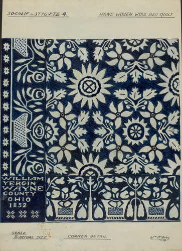 Woven Coverlet by William McAuley, index of american design, 1936