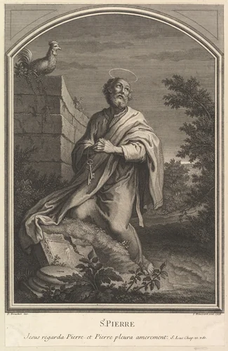 Saint Pierre by Jean-Baptiste Haussard, print, 1726