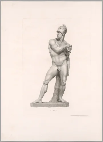 Ajax, Front View, from Oeuvre de Canova by Pietro Fontana, print, 1817