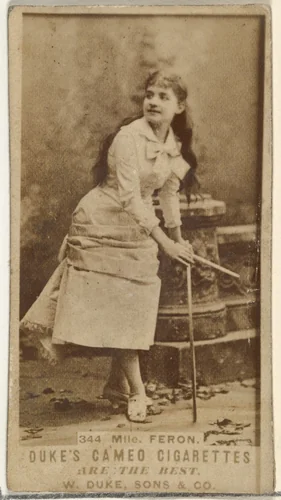 Card Number 344, Mlle. Feron, from the Actors and Actresses series (N145-5) issued by Duke Sons & Co. to promote Cameo Cigarettes by W. Duke, Sons & Co., photograph, 1880-1889