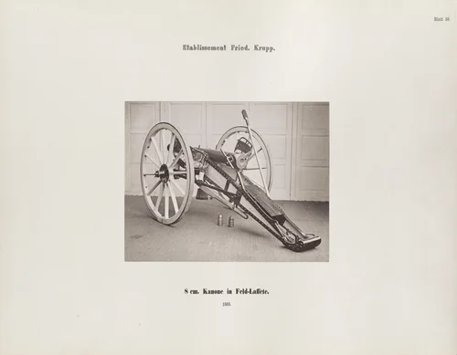 8cm. Kanone in Feld-Laffete by Hugo van Werden, photograph, 1869