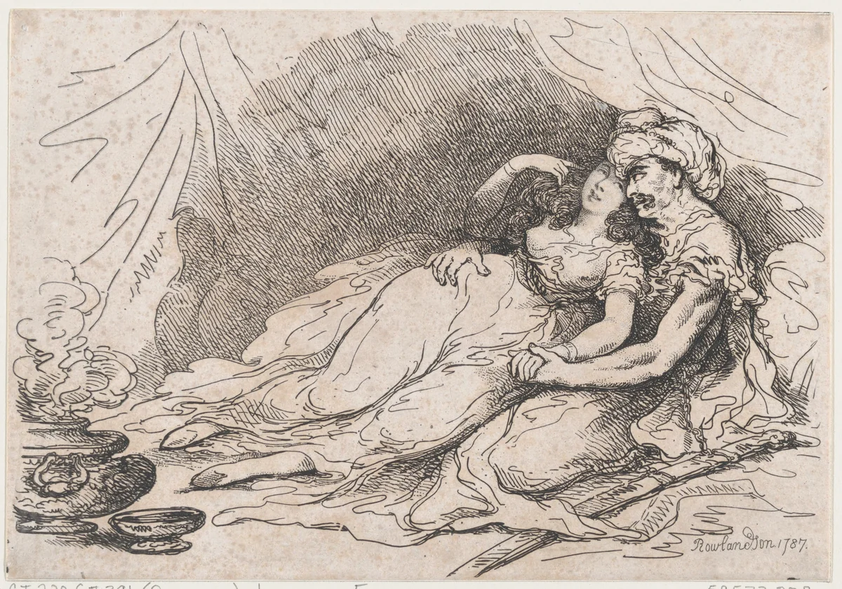 Love in the East by Thomas Rowlandson, print, 1787