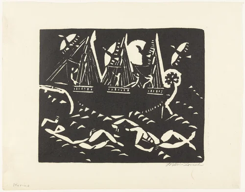 Marine by William Zorach, print, 1916