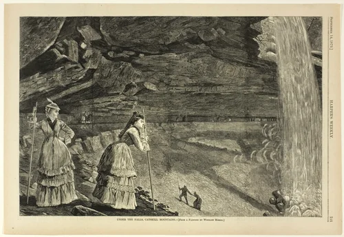 Under the Falls, Catskill Mountains by Winslow Homer, print, 1872