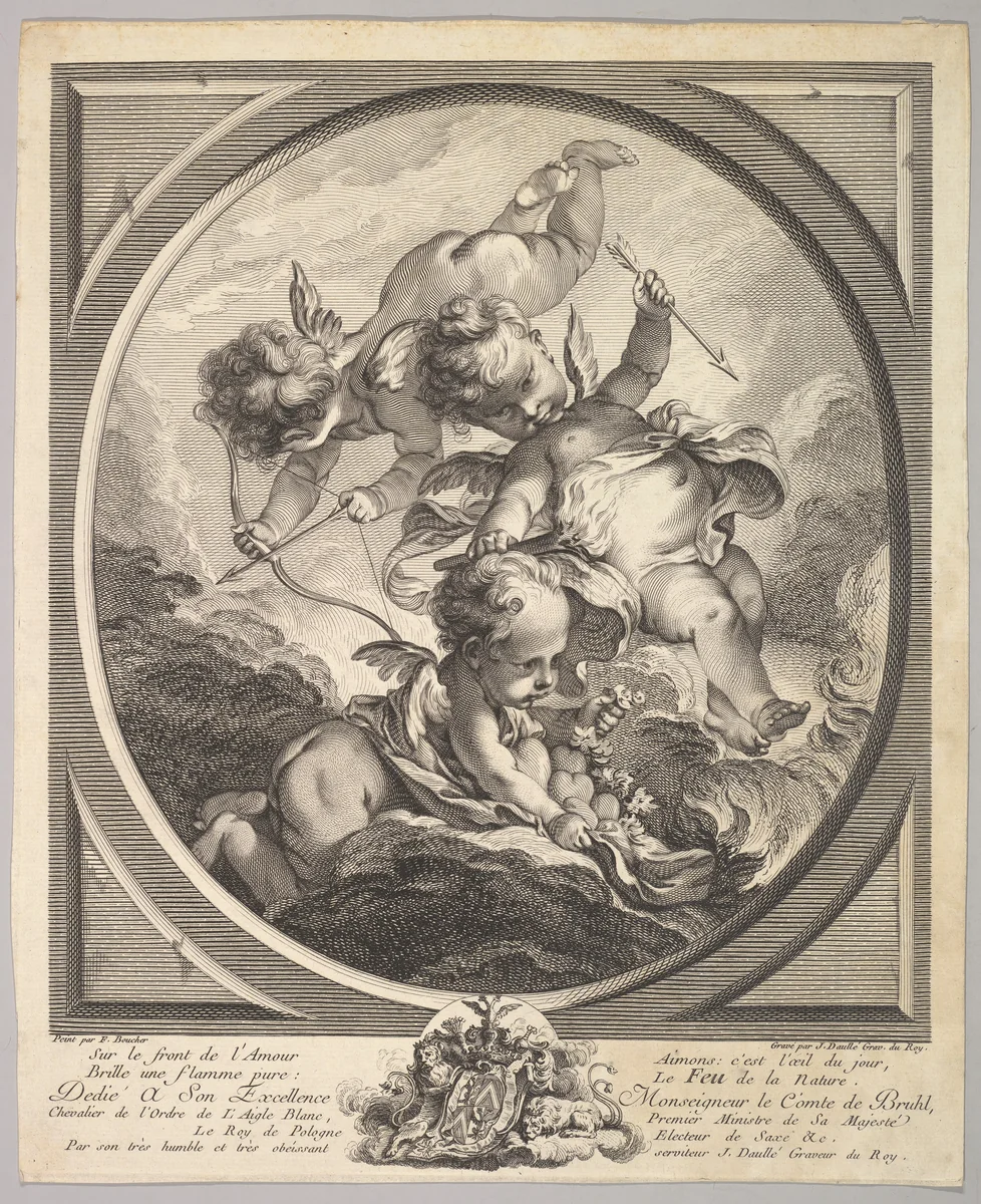 Fire by Jean Daullé, print, 1743-1753
