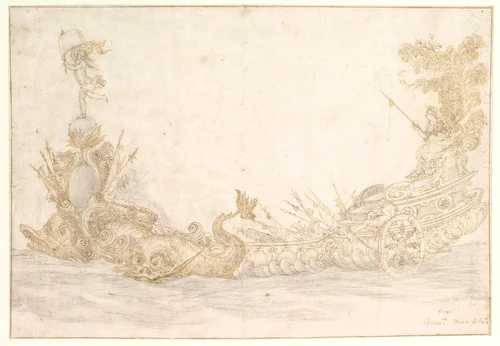 Design for a Festival Gondola by Alessandro Mauro, drawing, 1737