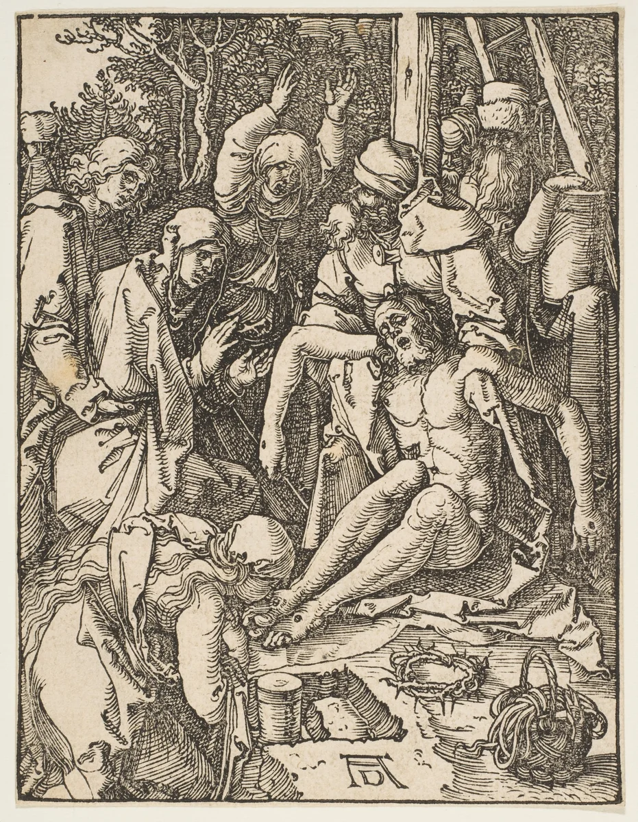 The Lamentation, from "The Small Passion" by Albrecht Dürer, print, 1509-1510