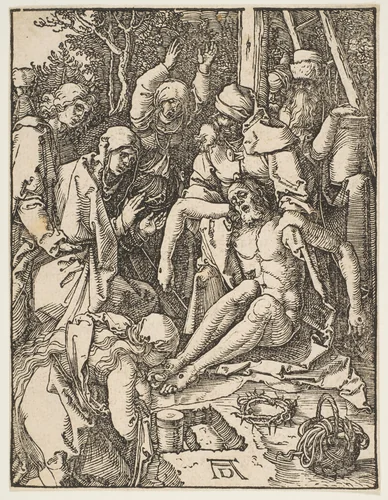The Lamentation, from "The Small Passion" by Albrecht Dürer, print, 1509-1510