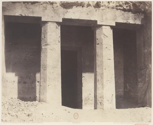 Béni-Haçan, Architecture Hypogéene - Tombeau d'Amoneï by Félix Teynard, photograph, 1851-1852