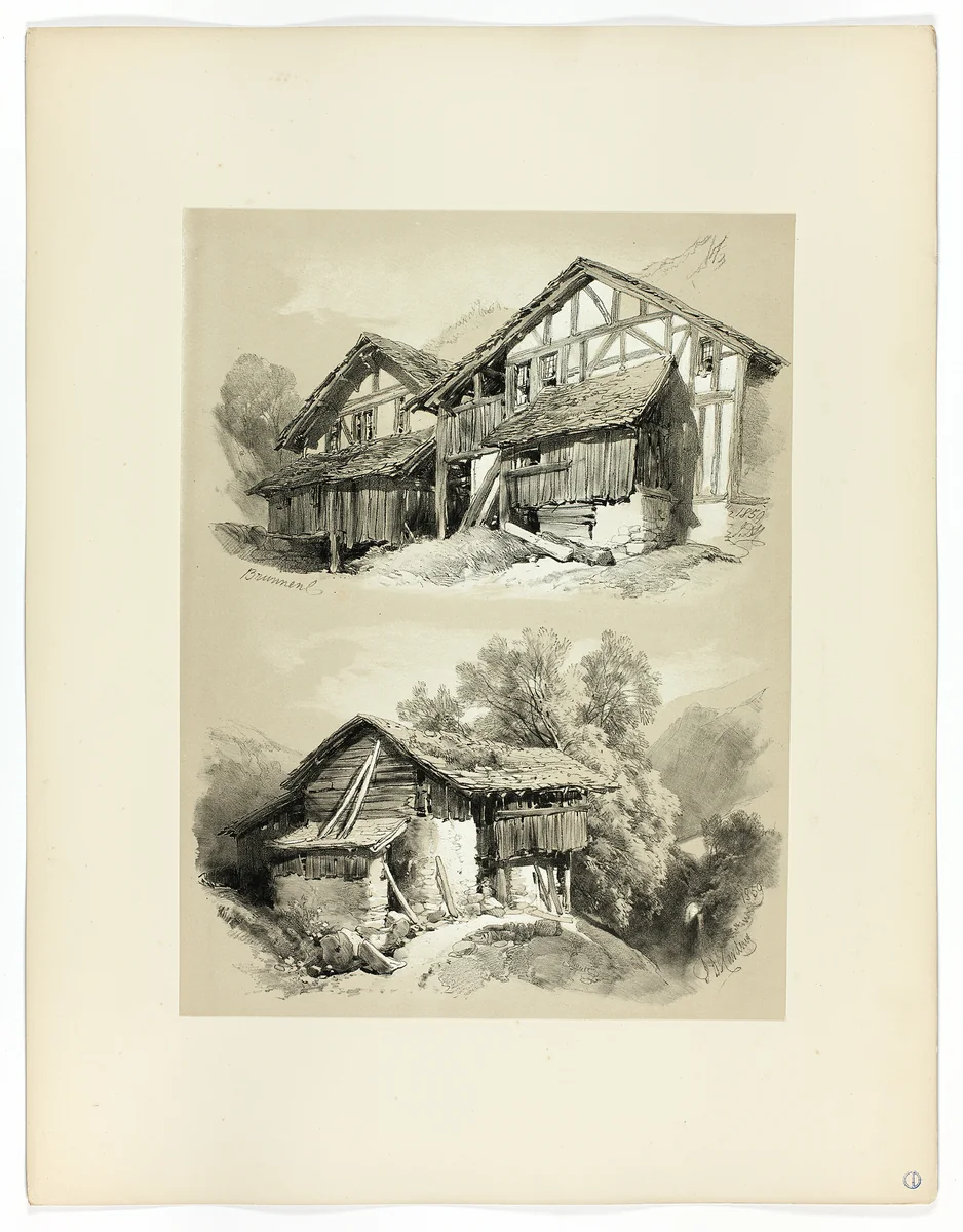 Brunnen, from Picturesque Selections by James Duffield Harding, print, 1859