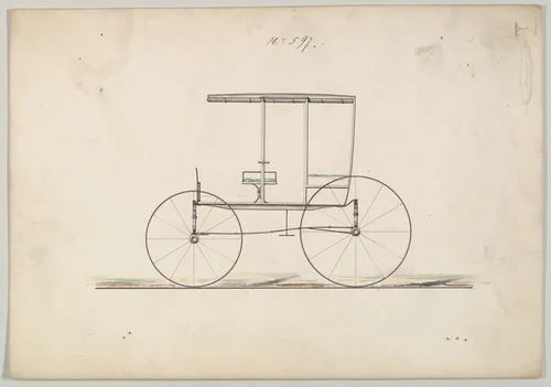 Rockaway #597 by Brewster & Co., drawing, 1850-1870