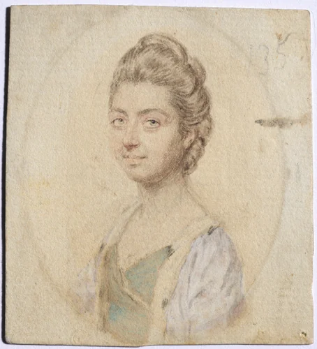 Portrait of Sukey, Lady Oglander, née Serle by John I Smart, painting, 1765-1785