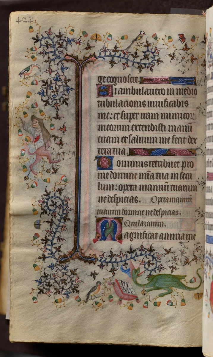 Hours of Charles the Noble, King of Navarre (1361-1425): fol. 206v, Text by Master of the Brussels Initials and Associates, book, 1400-1410