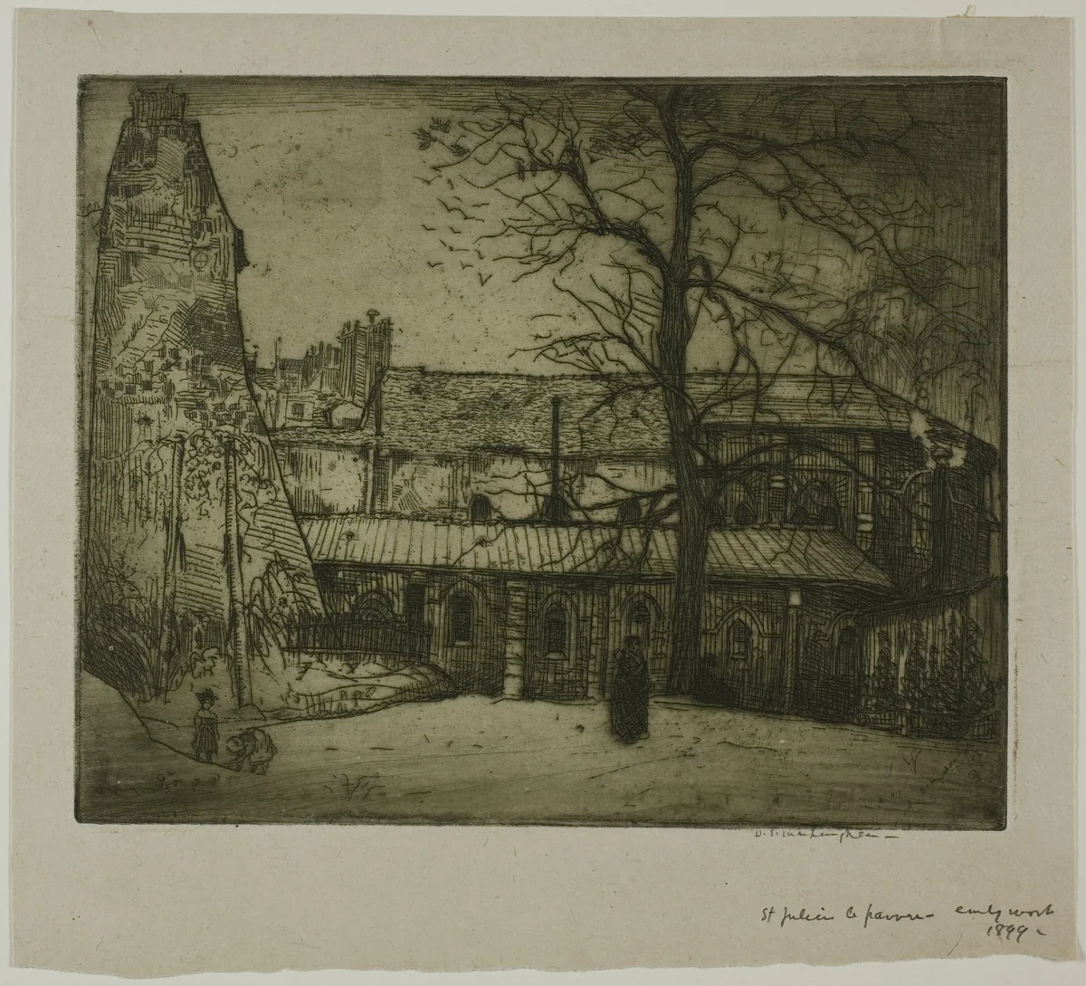 St. Julien-le-Pauvre by Donald Shaw MacLaughlan, print, 1899