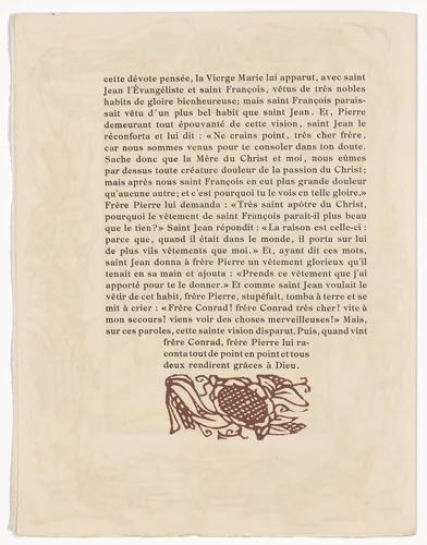 Tailpiece (page 240) from Les Petites Fleurs de St. François (The Little Flowers of St. Francis) by Émile Bernard, illustrated book, 1928