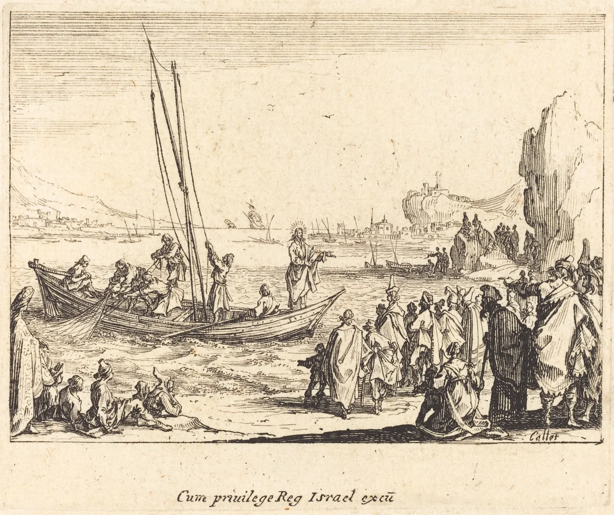 Fisher of Men by Jacques Callot, print, 1635