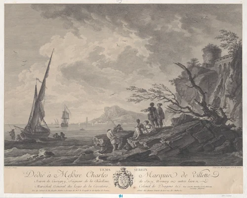Serene Weather by Joseph Vernet, print, 1751-1788