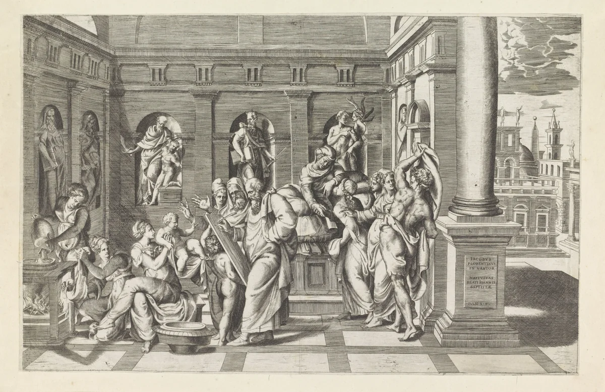 Geboorte van Johannes de Doper by Unknown, print, 1501-1580