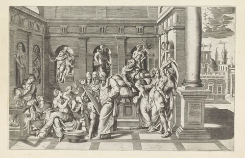 Geboorte van Johannes de Doper by Unknown, print, 1501-1580