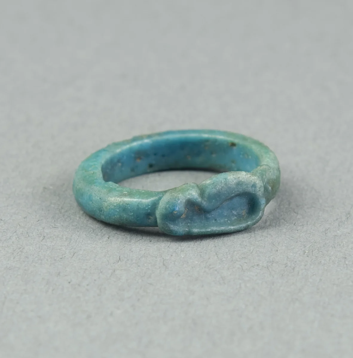 Ring: Figure of Serpent Uto (?) by Egyptian, metalwork, -1390