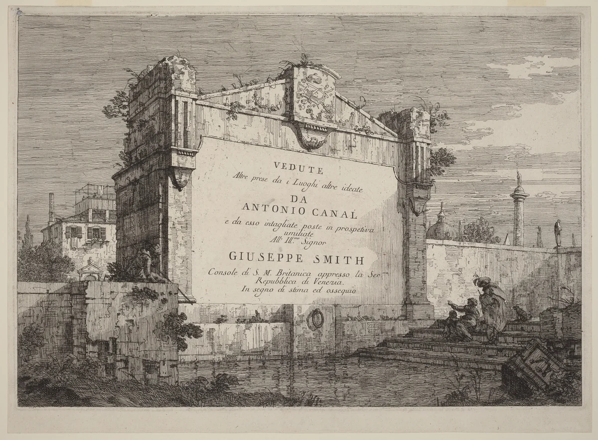 Title Plate by Canaletto, print, 1735-1746