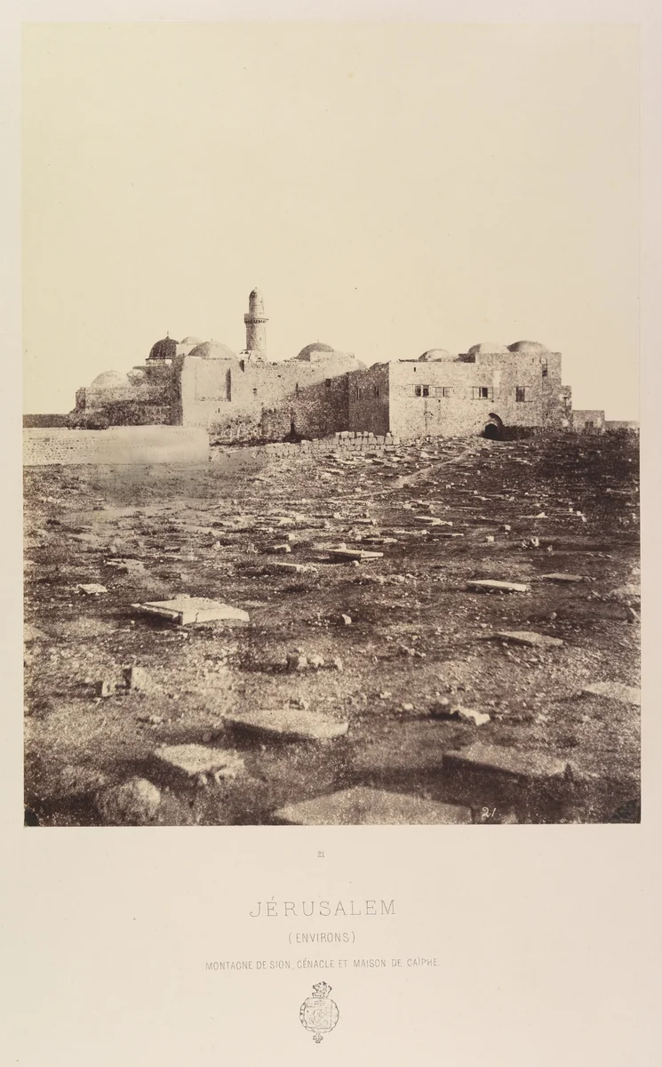 Jérusalem. (Environs) Montagne de Sion. Cenacle et Maison de Caiphe. by Louis de Clercq, photograph, 1860