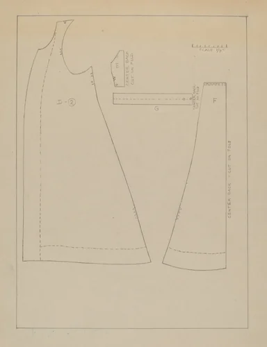 Woman's Coat (Pattern) by Mina Greene, index of american design, 1937