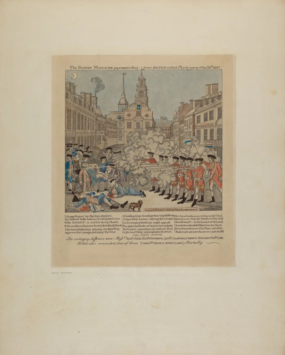 The Boston Massacre by Archie Thompson, index of american design, 1940
