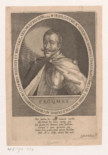 Portret van Franz Bernhard von Thurn-Valsassina by Gottfried Mueller, print, 1620-1656