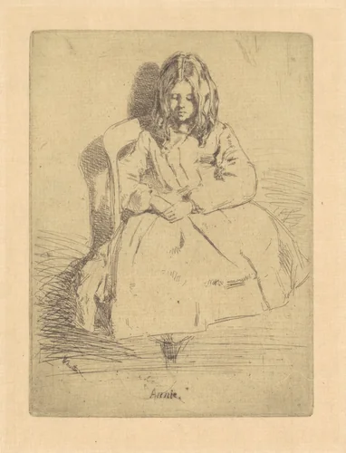 Annie, Seated by James McNeill Whistler, print, 1858-1859