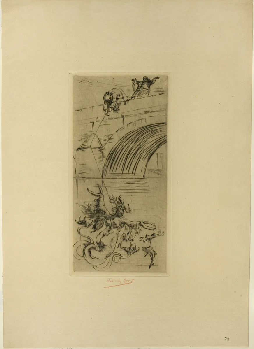 The Siren by Félicien Rops, print, 1853-1898