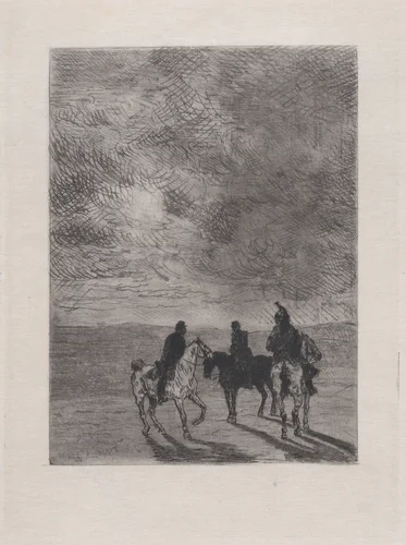 Mounted soldiers by John Lewis Brown, print, 1878