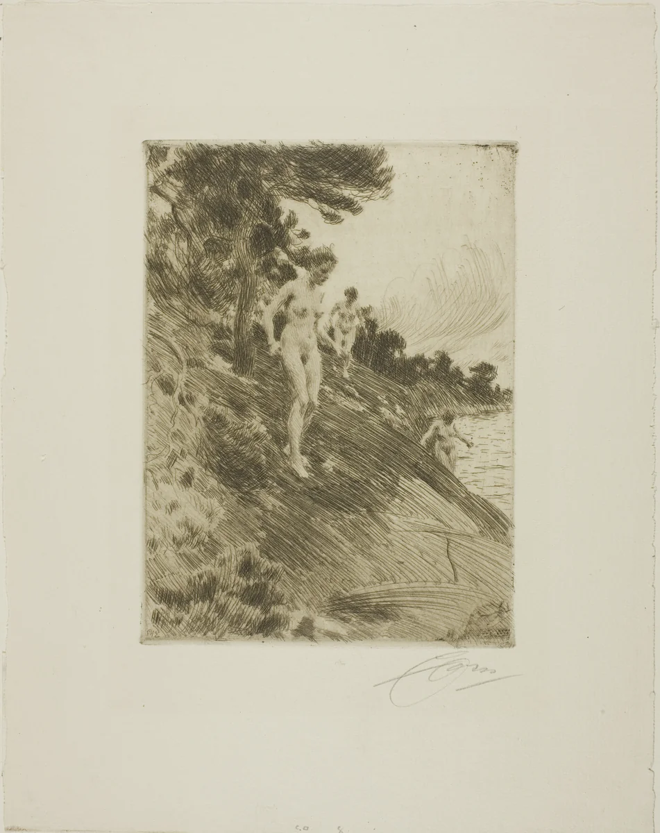 Frightened by Anders Zorn, print, 1912