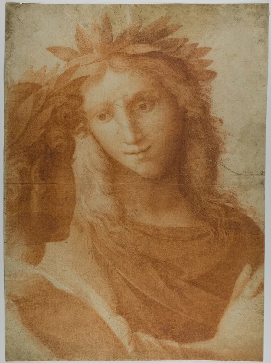 Man and Woman Crowned with Laurel by Raffaello Sanzio, drawing, 1700-1799