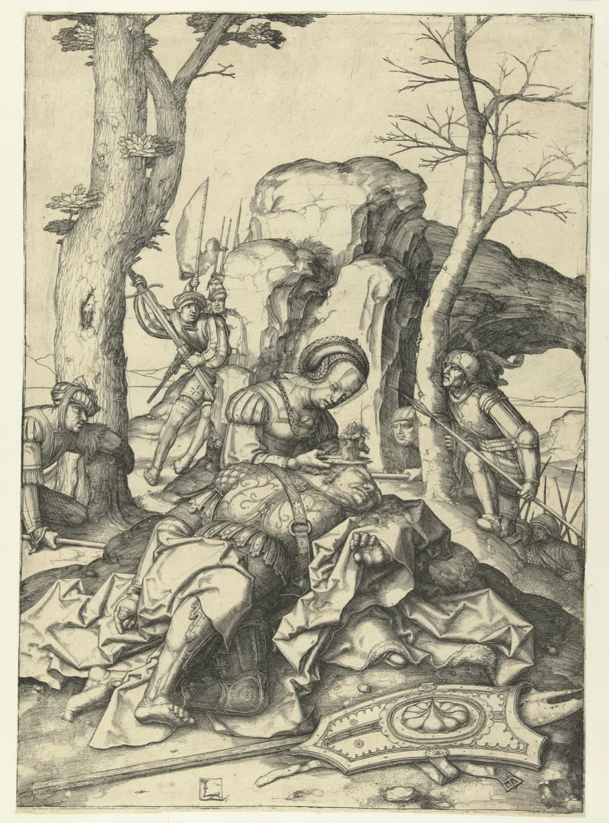 Simson en Delila by Unknown, print, 1505-1509