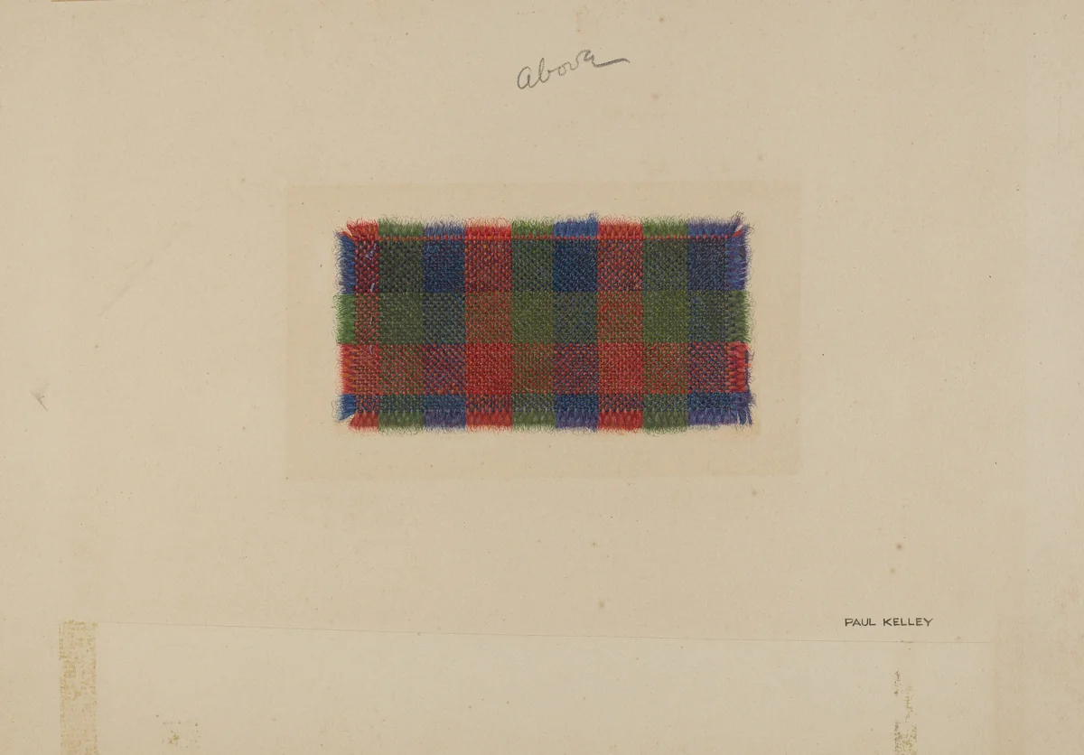 Textile Sample by Paul Kelly, index of american design, 1938
