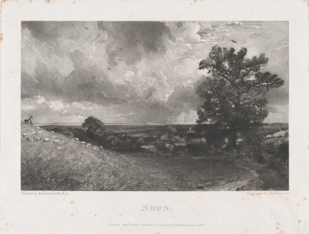Noon by David Lucas, print, 1830
