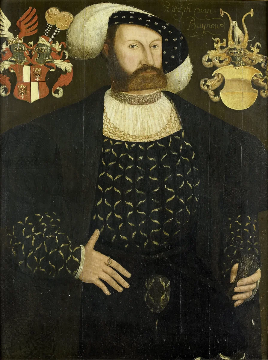Presumably Posthumous Portrait of Rudolph van Buynou (d 1542), High Bailiff of Stavoren and 'Grietman'of Gaasterland by Unknown, painting, 1553