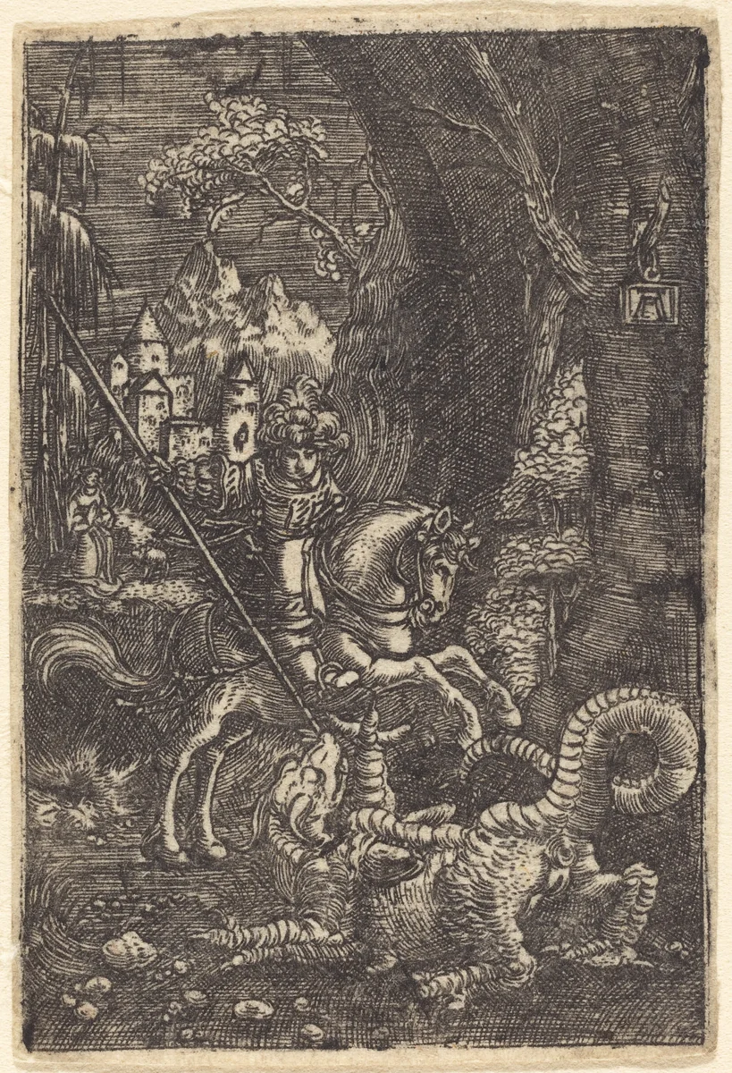 Saint George by Albrecht Altdorfer, print, 1515-1518