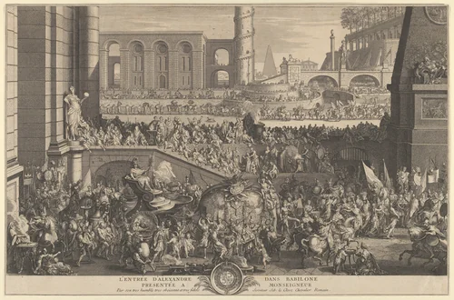 The Entry of Alexander into Babylon by Sébastien Leclerc, print, 1699-1709